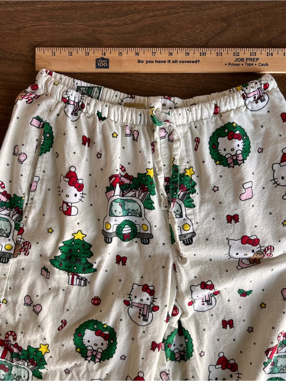 Pottery Barn Teen Hello Kitty Christmas Flannel Pajama Set Medium Sanrio
